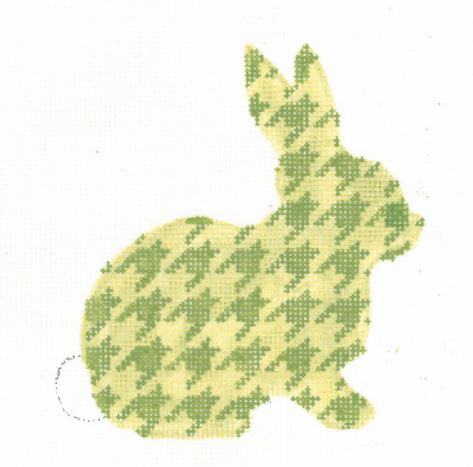 click here to view larger image of Lime Houndstooth Bunny (hand painted canvases)