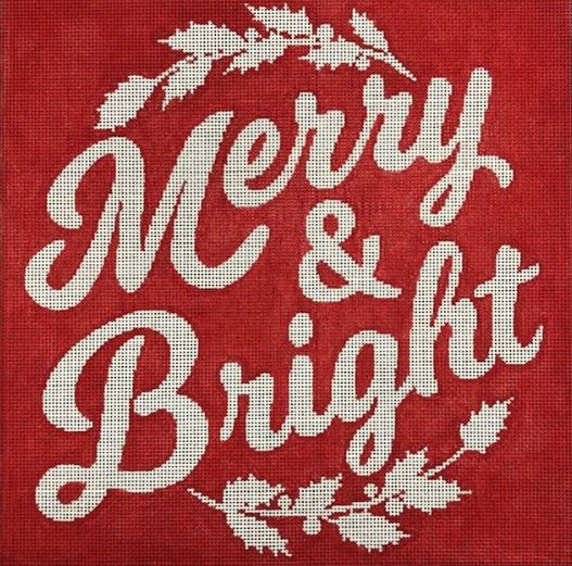 click here to view larger image of Merry and Bright (hand painted canvases)