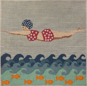 click here to view larger image of Swim Girl (hand painted canvases)