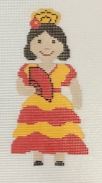 click here to view larger image of Spanish Girl (hand painted canvases)