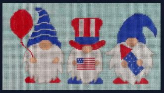 click here to view larger image of Patriotic Gnomes (hand painted canvases)