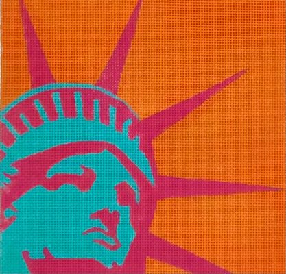 click here to view larger image of Orange Liberty (hand painted canvases)