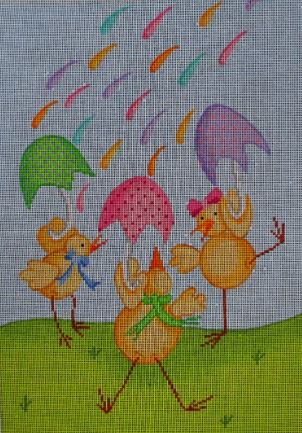 click here to view larger image of Easter Showers (hand painted canvases)