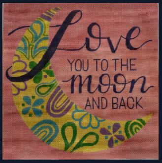 click here to view larger image of Pink Moon Love (hand painted canvases)