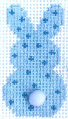 click here to view larger image of Mini - Blue Bunny Tails (hand painted canvases)