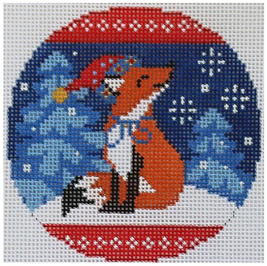 click here to view larger image of Woodland Fox Ornament (hand painted canvases)