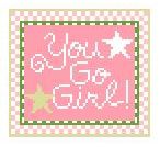 click here to view larger image of Tiny Inspirations - You Go Girl (hand painted canvases)