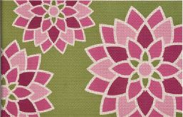 click here to view larger image of Pink Graphic Flower Clutch (printed canvas)
