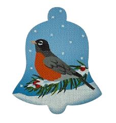 click here to view larger image of Robin Snow Bell  (printed canvas)