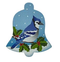 click here to view larger image of Blue Jay Snow Bell  (printed canvas)