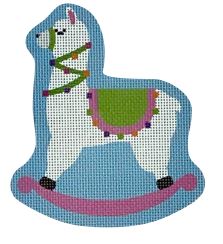 click here to view larger image of Rocking Llama - Pink (printed canvas)