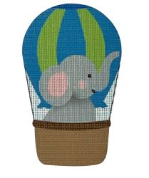 click here to view larger image of Blue Balloon Critter - Elephant (printed canvas)