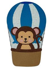 click here to view larger image of Blue Balloon Critter - Monkey (printed canvas)