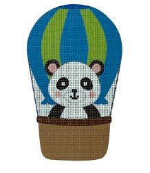 click here to view larger image of Blue Balloon Critter - Panda (printed canvas)