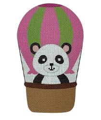 click here to view larger image of Pink Balloon Critter - Panda (printed canvas)