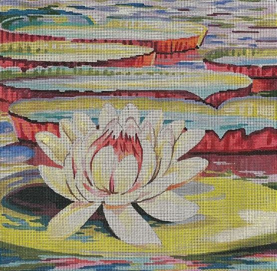click here to view larger image of Lily Pads (hand painted canvases)