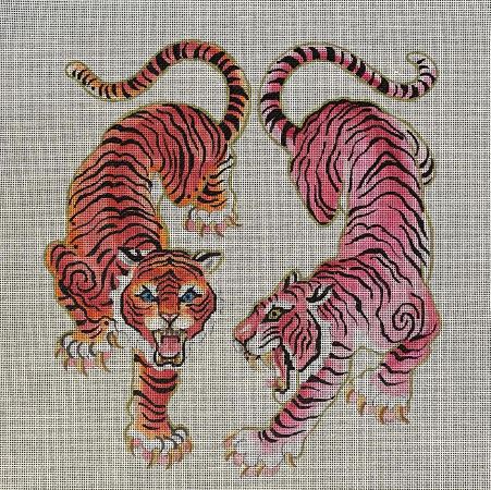 click here to view larger image of Tigers of the Orient (hand painted canvases)