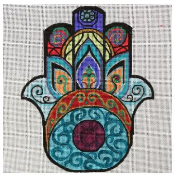 click here to view larger image of Hamsa Metal (hand painted canvases)