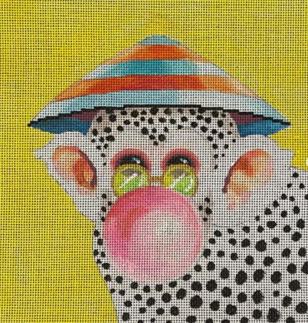 click here to view larger image of Monkey w/Bubble Gum (hand painted canvases)