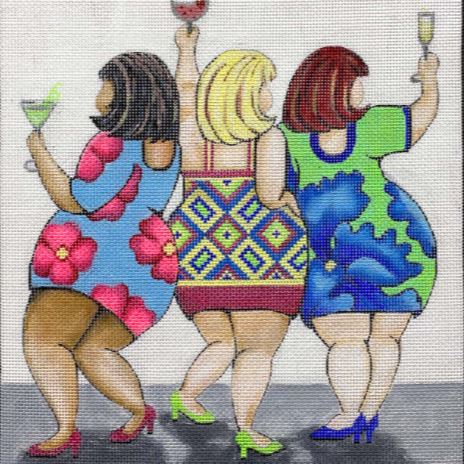 click here to view larger image of Gal Pals (hand painted canvases)