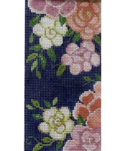click here to view larger image of Blush Floral on Navy Eyeglass Case (hand painted canvases)
