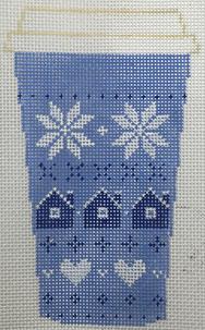 click here to view larger image of Blue Fair Isle Cup (hand painted canvases)