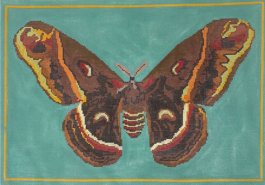 click here to view larger image of Cleopatra Moth (hand painted canvases)