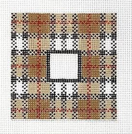 click here to view larger image of Brown Plaid (hand painted canvases)