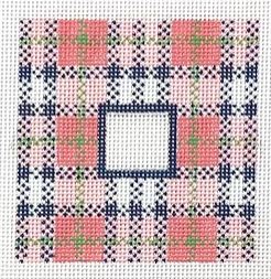 click here to view larger image of Pink Plaid (hand painted canvases)