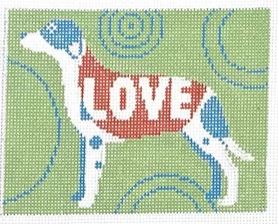 click here to view larger image of Love Dog (hand painted canvases)