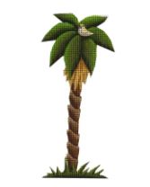 click here to view larger image of Mini Nativity - Palm Tree (hand painted canvases)