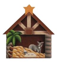 click here to view larger image of Mini Nativity - Manger (hand painted canvases)