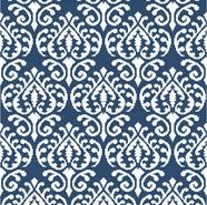 click here to view larger image of Damask - Shades of Blue (hand painted canvases)