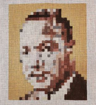 click here to view larger image of Martin Luther King Jr Pixilated Portrait (hand painted canvases)