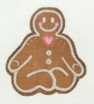 click here to view larger image of Gingerbread Yoga Lotus (hand painted canvases)