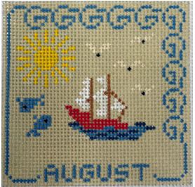 click here to view larger image of August (hand painted canvases)