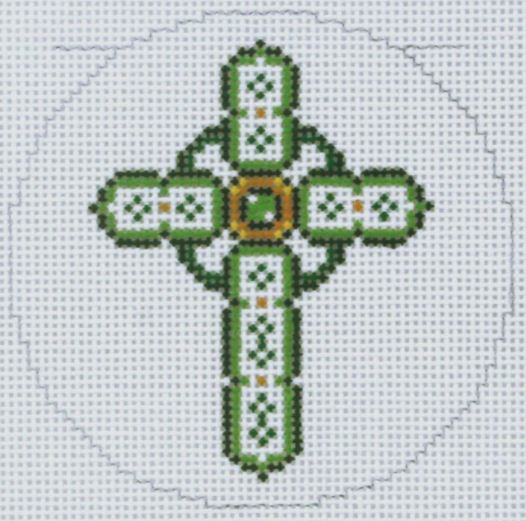 click here to view larger image of Green Cross (hand painted canvases)