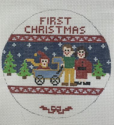 click here to view larger image of First Christmas for Baby (hand painted canvases)