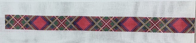 click here to view larger image of Royal Stewart Belt - Red Plaid (hand painted canvases)