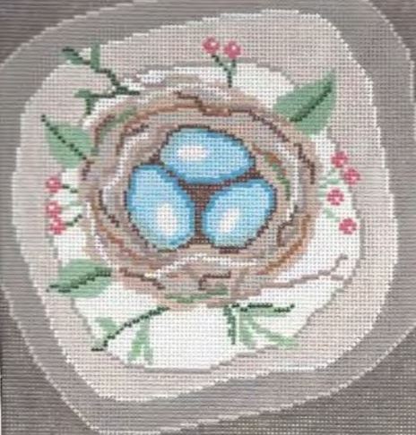click here to view larger image of Nesting Pillow (hand painted canvases)