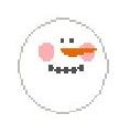 click here to view larger image of Snowman Face - Cheery (hand painted canvases)