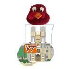 click here to view larger image of Virginia Tech w/Hokie (hand painted canvases)