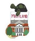 click here to view larger image of U of Maryland w/Terrapin (hand painted canvases)