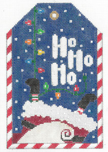 click here to view larger image of Gift Tag - Ho Ho Ho (hand painted canvases)