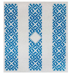 click here to view larger image of Blue Lattice (hand painted canvases)