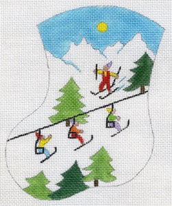 click here to view larger image of Ski Scene (hand painted canvases)