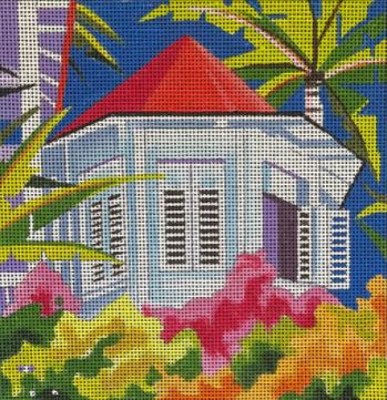 click here to view larger image of Aruba Bungalow (hand painted canvases)