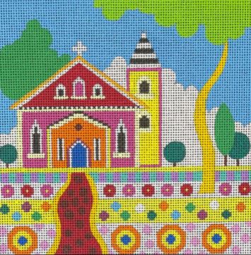 click here to view larger image of Whimsy Church (hand painted canvases)