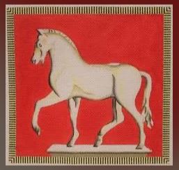 click here to view larger image of White Horse (hand painted canvases)