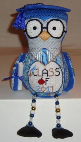 click here to view larger image of Grad Boy Owl (hand painted canvases)